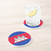 Flag Patriotic Kambodscha Getränkeuntersetzer (Seite)