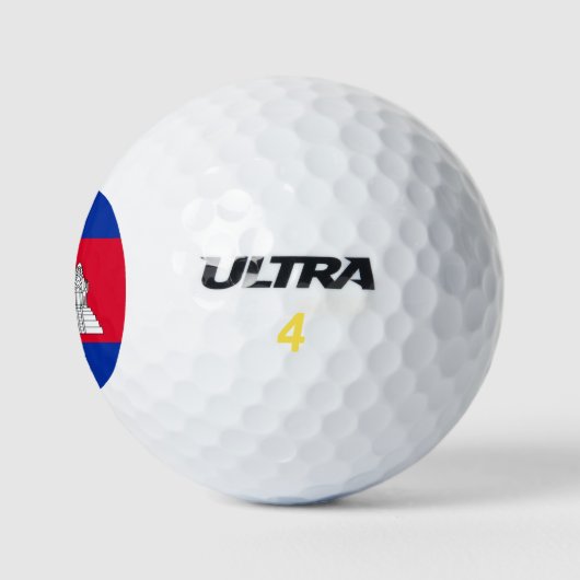 Flag Patriotic Kambodscha Golfball (Logo)