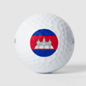 Flag Patriotic Kambodscha Golfball (Vorderseite)