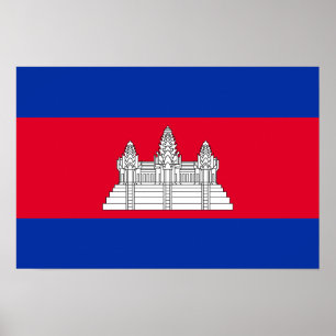 Flag Patriotic Kambodscha Poster