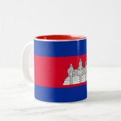 Flag Patriotic Kambodscha Zweifarbige Tasse (Vorderseite Links)
