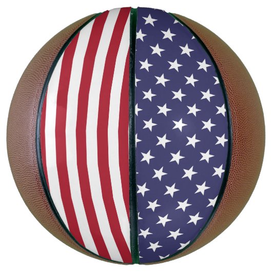 Flag Patriotic Red White Blue US Flagge Basketball (Vertikal)