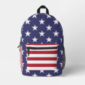 Flag Patriotic Red White Blue US Flagge Bedruckter Rucksack (Vorderseite)