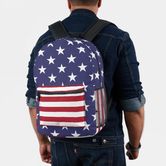 Flag Patriotic Red White Blue US Flagge Bedruckter Rucksack (Insitu (Modell))