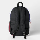 Flag Patriotic Red White Blue US Flagge Bedruckter Rucksack (Rückseite)