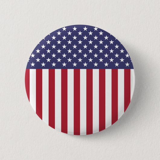 Flag Patriotic Red White Blue US Flagge Button (Vorderseite)