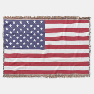 Flag Patriotic Red White Blue US Flagge Decke