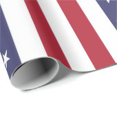 Flag Patriotic Red White Blue US Flagge Geschenkpapier (Rolleneckpunkt)