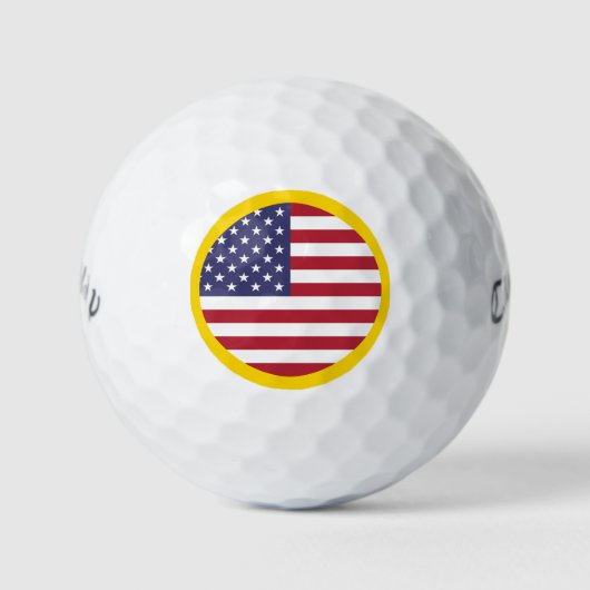 Flag Patriotic Red White Blue US Flagge Golfball (Vorderseite)