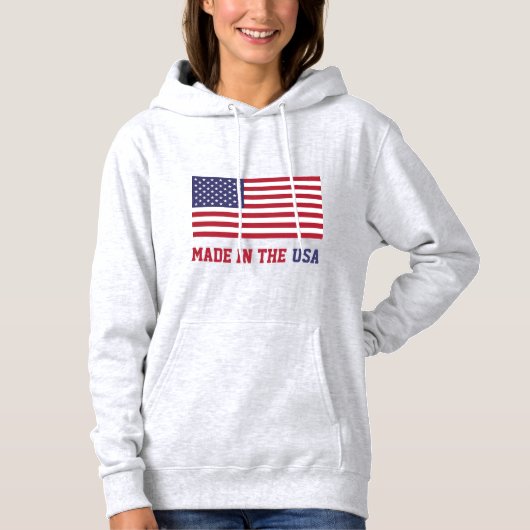Flag Patriotic Red White Blue US Flagge Hoodie (Vorderseite)