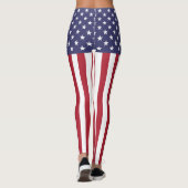 Flag Patriotic Red White Blue US Flagge Leggings (Rückseite)