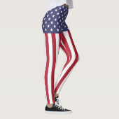 Flag Patriotic Red White Blue US Flagge Leggings (Rechts)