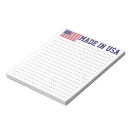 Flag Patriotic Red White Blue US Flagge Notizblock