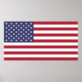 Flag Patriotic Red White Blue US Flagge Poster