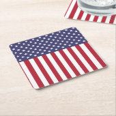 Flag Patriotic Red White Blue US Flagge Rechteckiger Pappuntersetzer (angewinkelt)