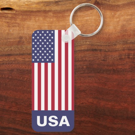 Flag Patriotic Red White Blue US Flagge Schlüsselanhänger (Rückseite)