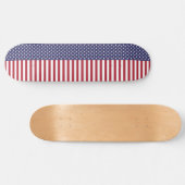 Flag Patriotic Red White Blue US Flagge Skateboard (Horizontal)