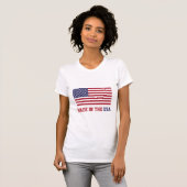 Flag Patriotic Red White Blue US Flagge T-Shirt (Vorne ganz)