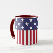 Flag Patriotic Red White Blue US Flagge Tasse (Vorderseite Links)