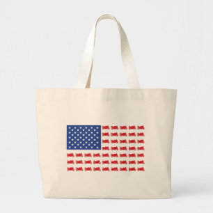 Flag Patriotic Sport Bike Jumbo Stoffbeutel