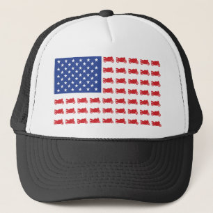 Flag Patriotic Sport Bike Truckerkappe