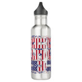 Flag Patriotic, Staaten Edelstahlflasche (Links)