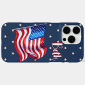Flag Patriotic Stars Personalisiert Case-Mate iPhone Hülle (Rückseite (Horizontal))