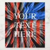 Flag Patriotic United Staaten Weinetikett (Einzelnes Label)