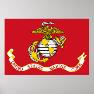 Flag Patriotic USMC Poster