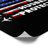 Flag Patriotic Vater Protector Vater Us Poster (Ecke)