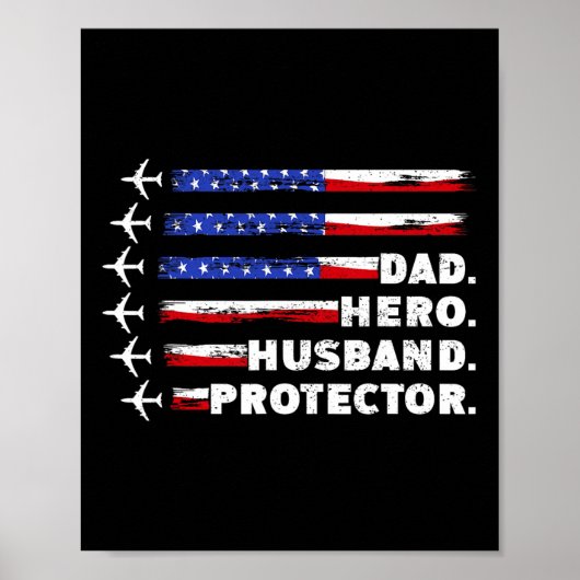 Flag Patriotic Vater Protector Vater Us Poster (Vorne)
