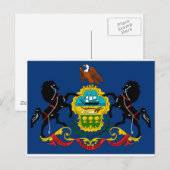 Flag Pennsylvania - Details Postkarte (Vorne/Hinten)