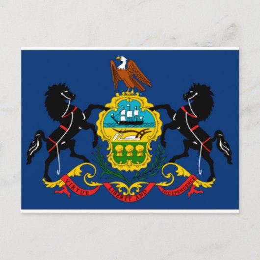 Flag Pennsylvania - Details Postkarte (Vorderseite)