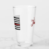 Flag "personalisierter Feuerwehrmann mit dünner ro Glas (Rechts)