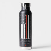 Flag "personalisierter Feuerwehrmann mit dünner ro Trinkflasche (Links)