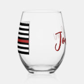 Flag "personalisierter Feuerwehrmann mit dünner ro Weinglas Ohne Stiel (Links)