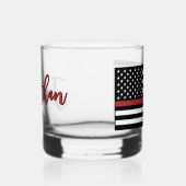 Flag "personalisierter Feuerwehrmann mit dünner ro Whiskyglas (Rechts)