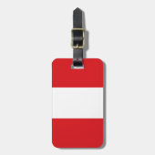 Flag Peru Gepäckmarke mit Lederband Gepäckanhänger (Vorderseite vertikal)