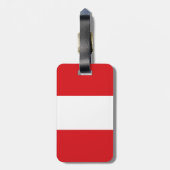 Flag Peru Gepäckmarke mit Lederband Gepäckanhänger (Rückseite vertikal)