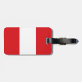 Flag Peru Gepäckmarke mit Lederband Gepäckanhänger (Rückseite horizontal)