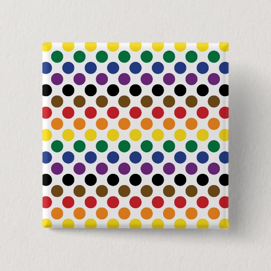 Flag Philadelphia Rainbow Pride Button (Vorderseite)