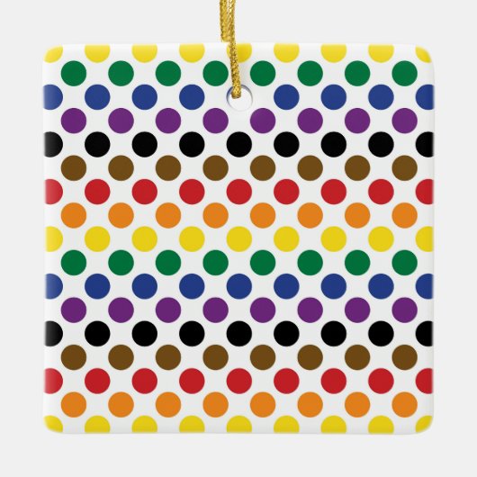 Flag Philadelphia Rainbow Pride Keramikornament (Vorderseite)