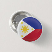 Flag Philippinen Button (Vorne & Hinten)