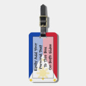 Flag Philippinen Easy ID Personal Gepäckanhänger (Vorderseite vertikal)