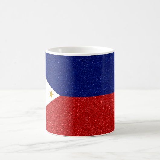 Flag Philippinen-Glitzer Kaffeetasse (Mittel)