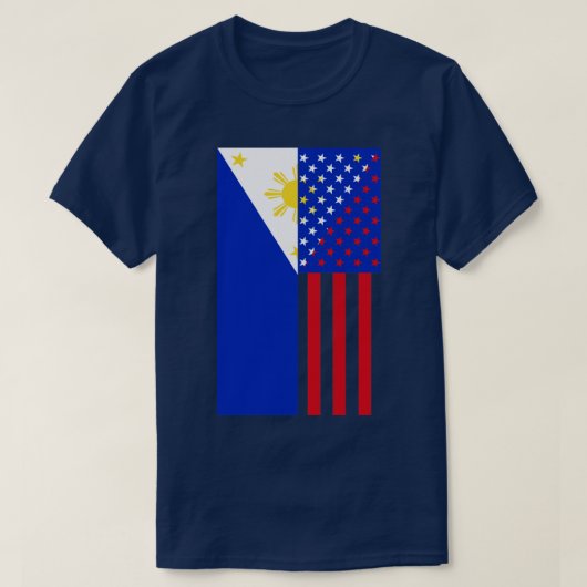 Flag Philippinen USA T-Shirt (Design vorne)