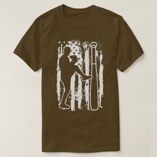 Flag Pitcher Baseball USA T-Shirt (Design vorne)