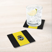 Flag Pittsburgh, Pennsylvania Square Paper Coas Rechteckiger Pappuntersetzer (Vor Ort)