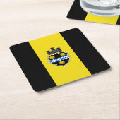 Flag Pittsburgh, Pennsylvania Square Paper Coas Rechteckiger Pappuntersetzer (angewinkelt)