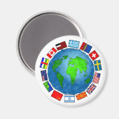 Flag Planet Magnet (Vorderseite/Rückseite)